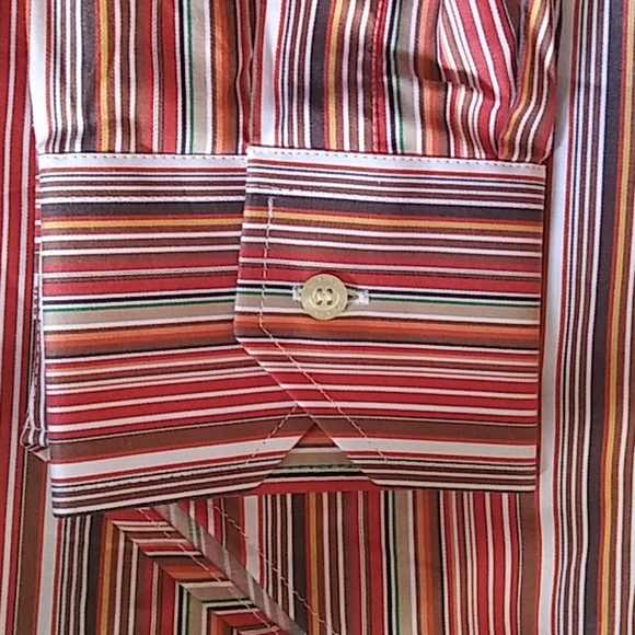 ETRO Milano Mens Button up Stripes Shirt Longsleeves SZ 42/ L - Picture 8 of 8